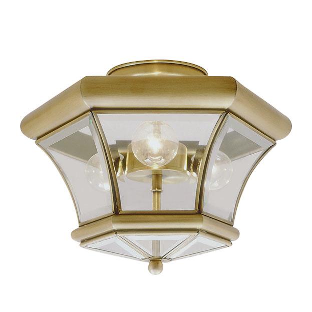 Livex Lighting 4083-01 Beacon Hill Ceiling Mount in Antique Brass 